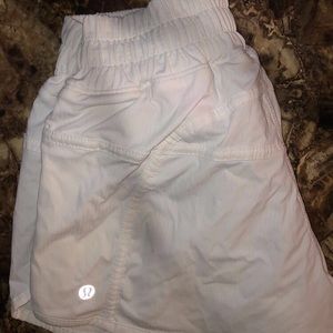 White lululemon tracker Iv shorts